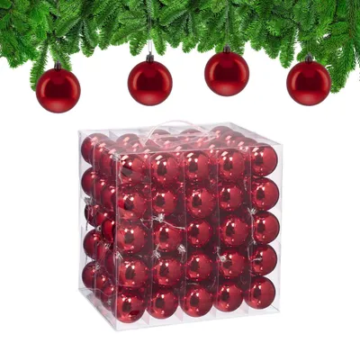Produktbild von 100er Set glänzende Christbaumkugeln