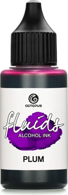 Image de Octopus Fluids Encre à alcool PLUM, encre à alcool pour Fluid Art et Resin Art, violette