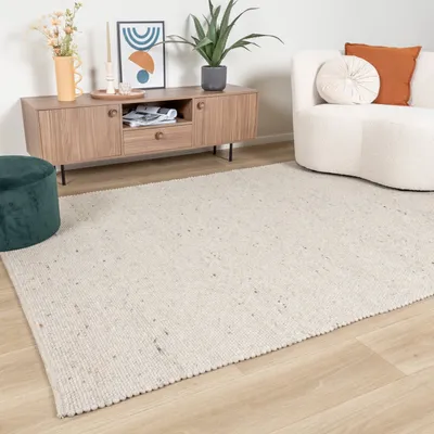 Produktbild von Volero - Wollteppich - Wise Weiß Natur 607 - 70x140 cm - Wohnzimmer, Esszimmer, Schlafzimmer - Ländlich, Skandinavisch