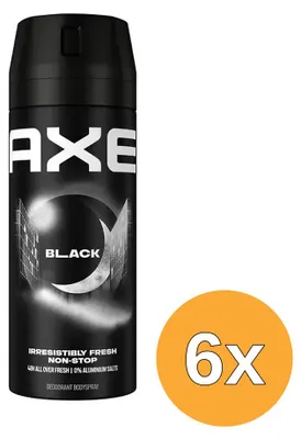 Productafbeelding van 6x Axe Deodorant Bodyspray Black (150 ml)