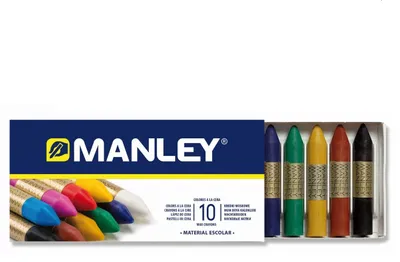 Produktbild von Manley Wachsmalstifte 10er Set | Professionell &