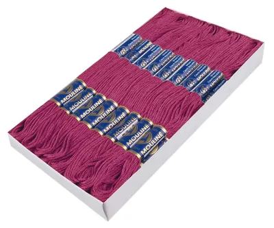 24 Docken Stickgarn / Sticktwist 100% Baumwolle Stickerei mittelviolett