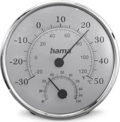 Image de Thermomètre et hygromètre "Saipan", argent/gris