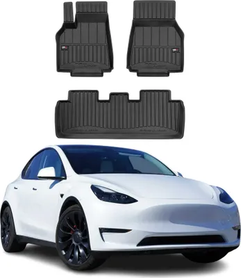 Image de OMAC Tapis de sol en caoutchouc pour Tesla Model Y 2020-2024 Noir Premium