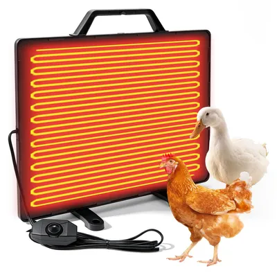 Heizplatte für Geflügel, 220 V, 160 W, mit Thermostat, 39x29x5,5 cm