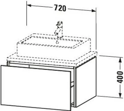 Produktbild von Duravit LC581105555 LC KWTU WH 720x547x400 Az 1 Front: Ei