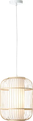 Produktbild von Hängelampe, kürzbar, 150cm Höhe, Ø 30cm, E27, max. 40W, hellbraun/weiß