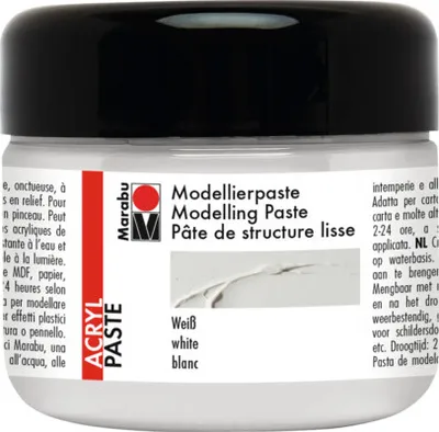 Immagine prodotto di Pasta acrilica per modellare Marabu, 225 ml, bianco