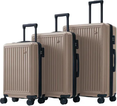 Produktbild von AIORBER Koffer-Set, M-L-XL-Set, Netztaschen, höhenverstellbare Teleskopstange, viel Stauraum,TSA-Zollschloss,für Reisen, Geschäftsreisen, Gold