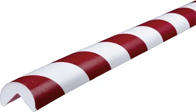Produktbild von Warn- und Schutzprofil Typ A, rot/weiß, Ø 40 mm, Länge 1 m