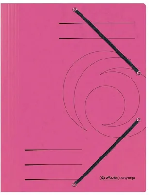 Produktbild von Einschlagmappe mit Gummizug Karton fuchsia Packung mit 25 Stück