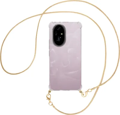 Produktbild von Handykette Backcover-Schutzhülle mit Band (Metall goldfarben) für Honor 200 - goldfarbene Snake-Kette