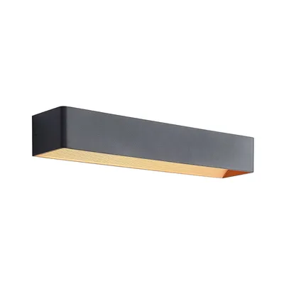 Produktbild von Arcchio LED-Wandlampe Karam, 53 cm, schwarz, Metall, up/down