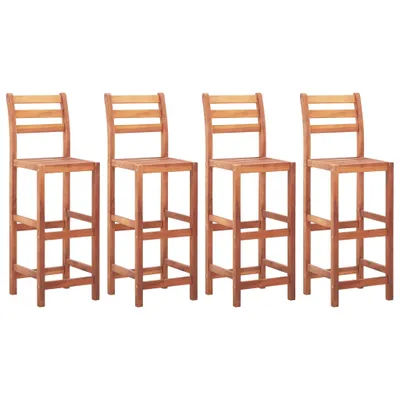 Image de Tabouret de bar 4 pcs. Bois massif acacia