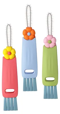 3-in-1 Reinigungsbürstenset, 3-teilig, für Becherdeckel & Flaschen