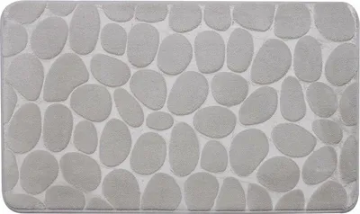 Produktbild von Badematte, Badezimmerteppich, Weich, flauschig, Kieselsteinmuster 50x80 Beige
