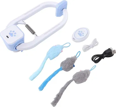 Produktbild von Interaktives Katzenspielzeuge für Wohnungskatzen, USB-aufladbar, Elektrische Fernbedienung zum Aufhängen, Spielzeug zum Spielen und Trainieren