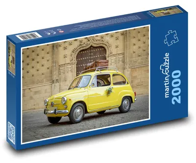 Obrázok produktu pre Puzzle 2000 Žlté auto - Fiat, vozidlo - martinpuzzle