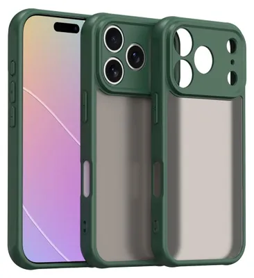 Produktbild von iPhone 18 Pro / 17 Pro Hülle - Coverup Mattes Transparentes Back Cover mit Kameraschutz - Grün