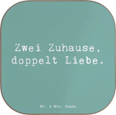 Produktbild von Mr. & Mrs. Panda Untersetzer für Gläser Spruch Trennung von den Eltern - Meeresbrise - Geschenk, Tischuntersetzer, Lebensmut, Holzuntersetzer, gläseruntersetzer, Trost