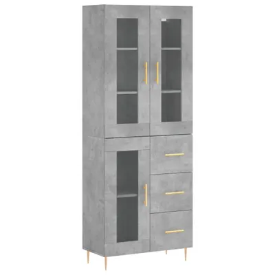 Produktbild von Highboard Betongrau 69,5x34x180 cm Holzwerkstoff