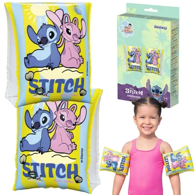 Produktbild von DISNEY Stitch aufblasbare Schwimmflügel, Schwimmhilfen für Kinder, 23 × 15 cm