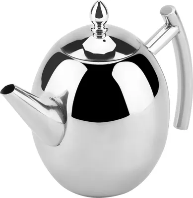 Produktbild von Edelstahl Teekanne Tee Kaffee Wasserkocher Behälter mit abnehmbarem Mesh Filter (1500ml)