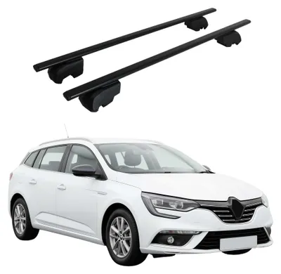 Produktbild von Dachträger Grundtäger für Renault Megane mk4 Grandtour 2016-25 Metall Schwarz 2x, KI-generiertes Bild
