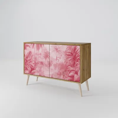 Produktbild von Spacerebels Kommode mit 2 Türen - Sideboard Komodenschrank - Highboard - Kleiderschrank Möbel - Wohnzimmer Schlafzimmer - 57,5×111×42 (HxBxT)