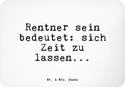 Produktbild von Mr. & Mrs. Panda magnet Rentner sein bedeutet: sich... - Weiß - Geschenk, Pensionierung, Rentnerin, tafelmagnet, Dekomagnet, whiteboardmagnet, Kühlschrankmagnet, Sprüche