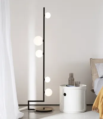 Produktbild von Ideal lux BIRDS PT5 Stehleuchte mit G9 Fassungen und dekorativer Messingscheibe