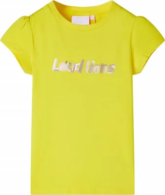 Image de T-shirt enfant à manches courtes jaune vif 140