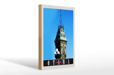 Produktbild von Holzschild Reise 20x30cm Ottawa Kanada Kirche Architektur