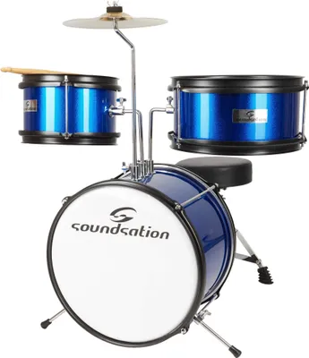 Immagine prodotto di Batteria per bambini 3 pezzi con piatto Soundsation JDK313 blu