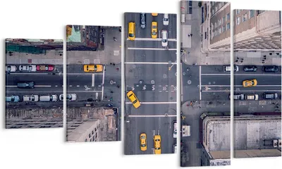 Produktbild von Bild auf Leinwand - Leinwandbild - New York Straße - 100x60cm - Wand Bild - Wanddeko - Wandbilder - Leinwanddruck - Bilder - Kunstdruck - Wanddekoration - Leinwand bilder - Wandkunst - EG100x60-3429