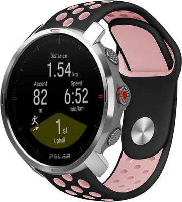 Produktbild von Strap-it Polar Grit X Sportarmband (Schwarz/Rosa)