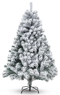 Obrázok produktu pre Vianočný stromček Peviasot, výška 150 cm, umelý, s efektom snehu, 550 vetvičiek, hustý, umelá borovica s bohatou pokrývkou, s odkladacím kovovým stojanom