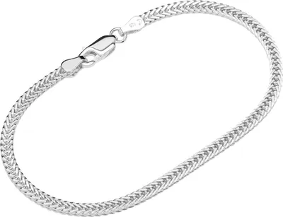 Produktbild von Armband 925 Sterling Silber 19cm Fuchsschwanzketten diamantiert Damen Armkette