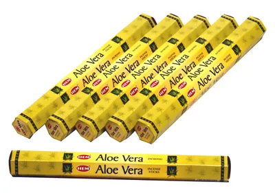 Produktbild von HEM Räucherstäbchen Sparset. 6 Packungen ca. 120 Sticks Aloe Vera