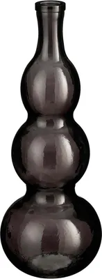 Produktbild von Mica Decorations Vase Benito - 17x17x45 cm - Glas - Dunkelbraun