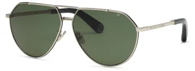 Produktbild von Philipp Plein SPP007V Palladio c/parti nero lucido 64/12/145 Herren Sonnenbrillen