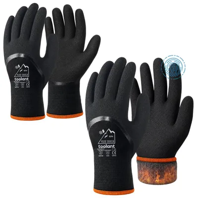 Imagen del producto de Guantes de trabajo con aislamiento térmico, resistentes al agua en un 75%, talla M, para climas fríos