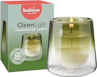 Produktbild von Bolsius Duftkerzen-Starterkit Clean Light Gardenia & Feige Glas