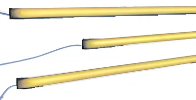 Produktbild von 4211 LED RGB Leuchte COB Kunststoff-Weiß 3x 50cm 4Zonen Fernbedienung