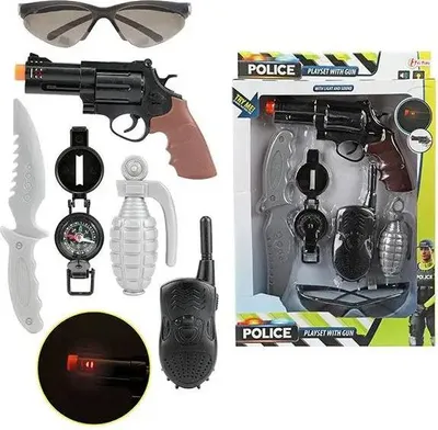 Produktbild von ToiToys TOITOYS POLICE Polizei-Set mt MesserBrillePistoleL-T