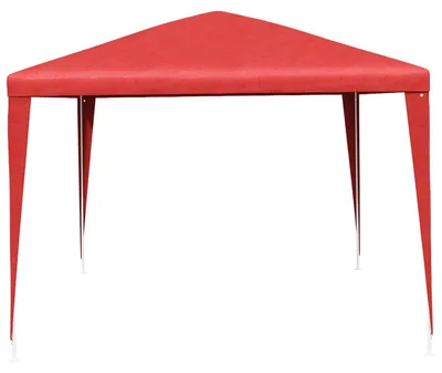 Produktbild von vidaXL Partyzelt 400 x 300 x 255 cm Rot PE und Stahl