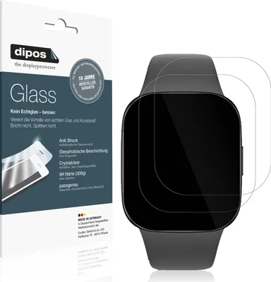 Produktbild von 2x Schutzfolie für Xiaomi Redmi Watch 3 - Anti-Shock 9H Folie dipos Glass Kunststoffglas