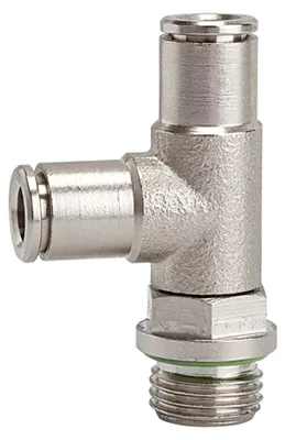 Produktbild von Riegler T-Steckverschraubung L-Form »metallica«, drehbar, G 3/8 a. Ø 12mm
