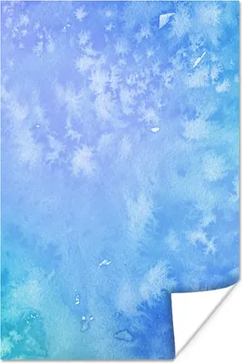 Produktbild von MuchoWow® Poster Aquarell - Weiß - Blau 120x180 cm - Kunstposter
