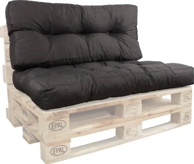 Immagine prodotto di Set completo di cuscino seduta 80 cm e schienale 40 cm per Euro pallet marrone
